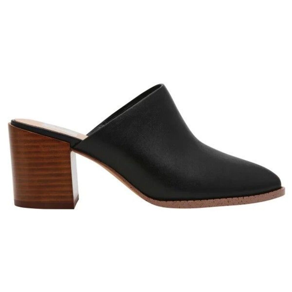 dv by Dolce Vita “Nero” Women’s Dress Shoes / Stacked Block Heeled Mule (Black)